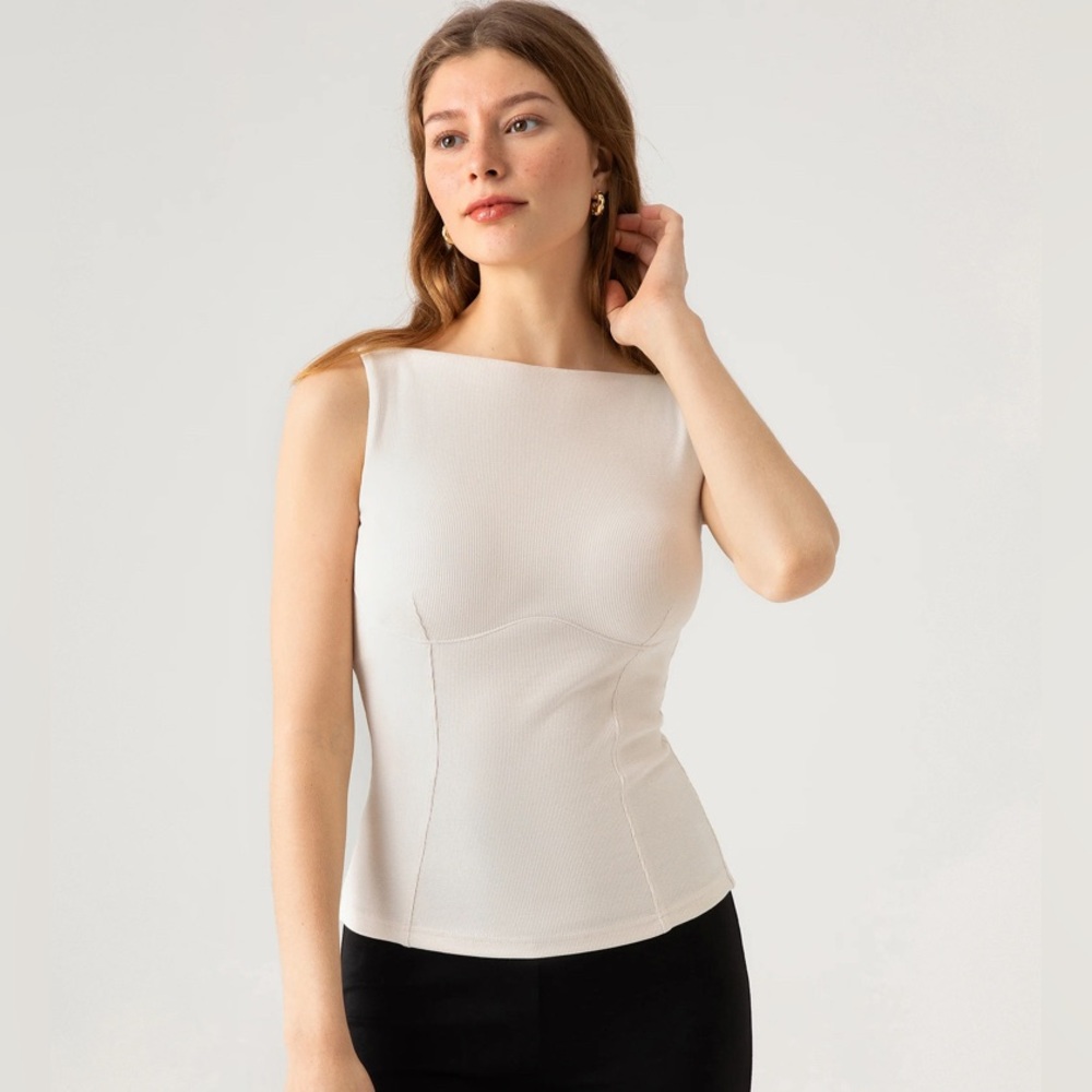OGL Plantive Bustier Boatneck Open-back Brami Tank